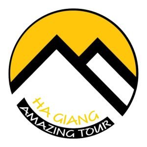 Logo oficial de Ha Giang Amazing Tour, empresa de turismo en el norte de Vietnam.